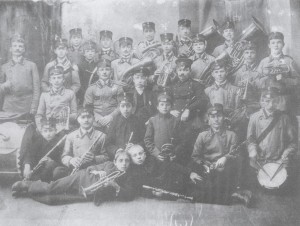 1918 rok - Orkiestra Ochotniczej Straży Pożarnej w Brzezinach